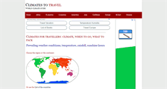 Desktop Screenshot of climatestotravel.com